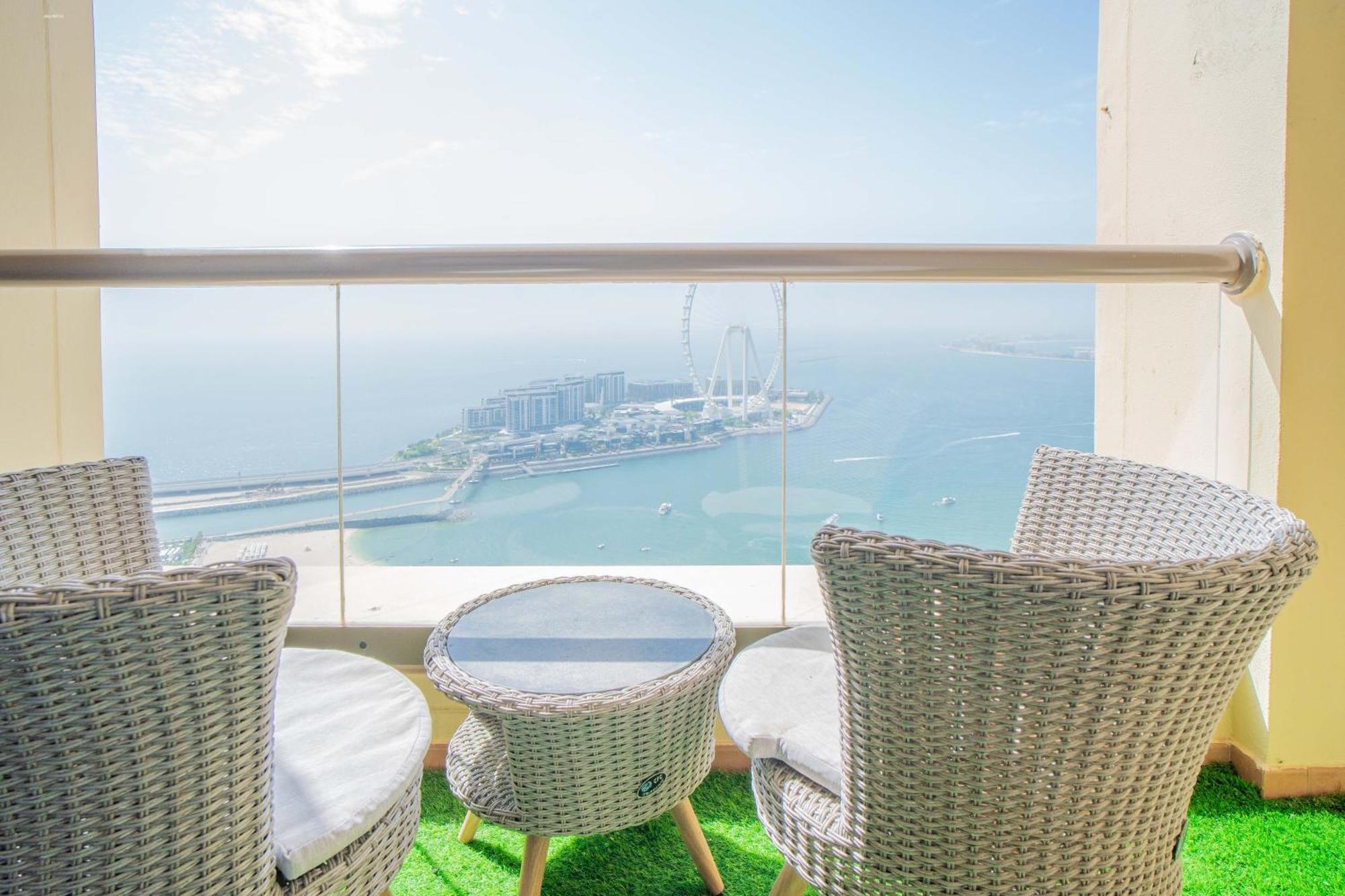 Jbr Amwaj 4 , Upgraded Sea And Ain Dubai Views, 2M Walk To Beach By Gardenia Suitse المظهر الخارجي الصورة