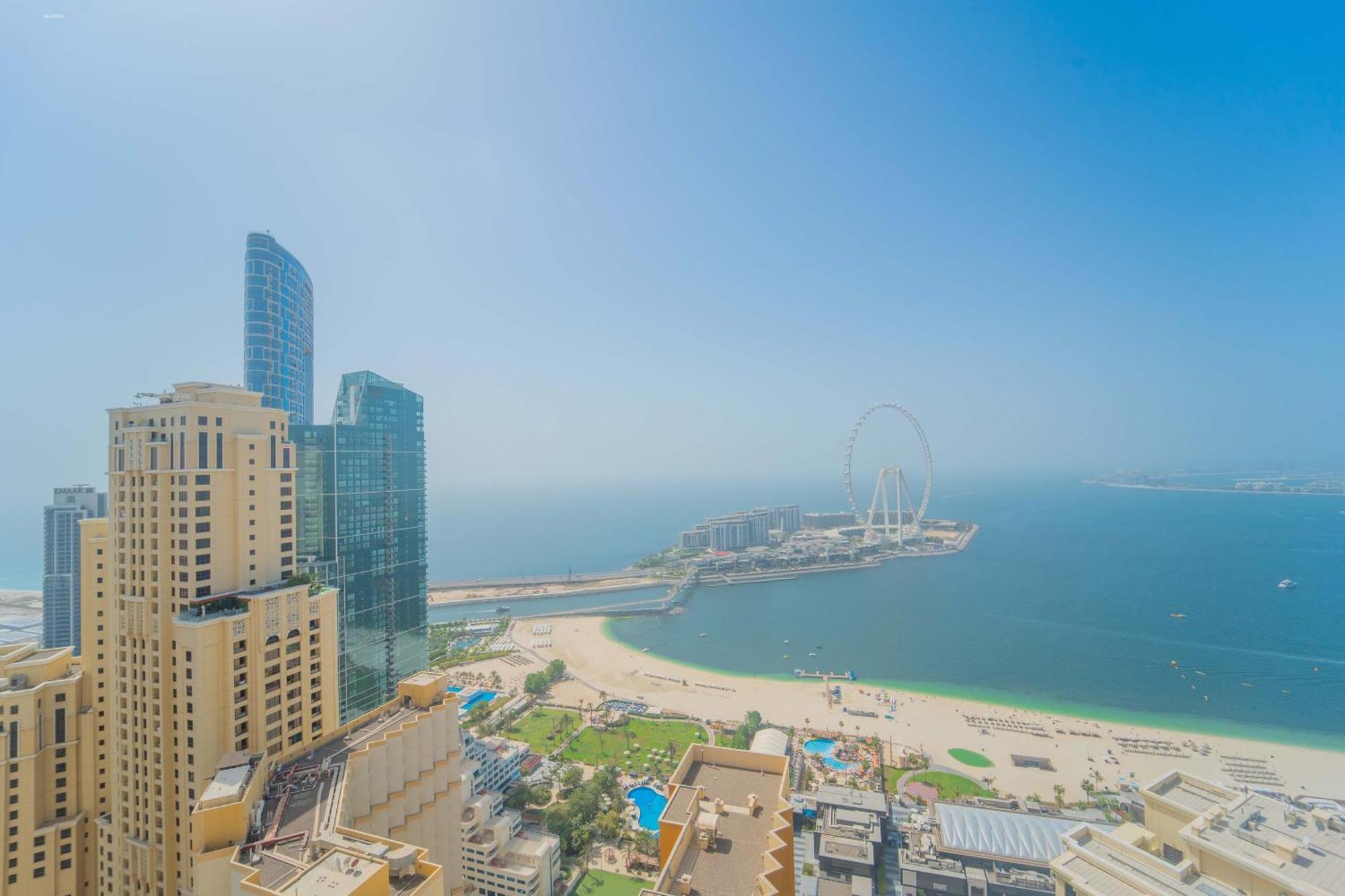 Jbr Amwaj 4 , Upgraded Sea And Ain Dubai Views, 2M Walk To Beach By Gardenia Suitse المظهر الخارجي الصورة